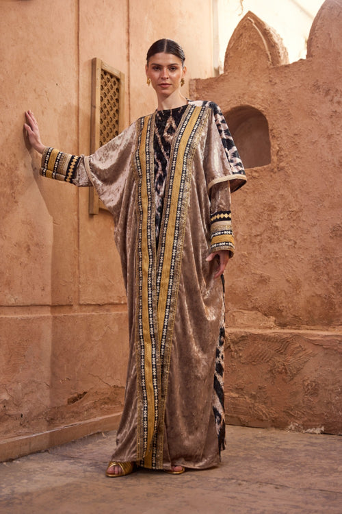 NAZEEKA - Velvet Kaftan & Dress Set